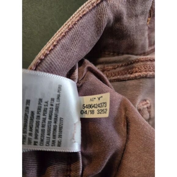 American Eagle Women's Pink Purple NE(X)T Level Stretch Skinny Jeans Size 0 - Picture 2 of 6